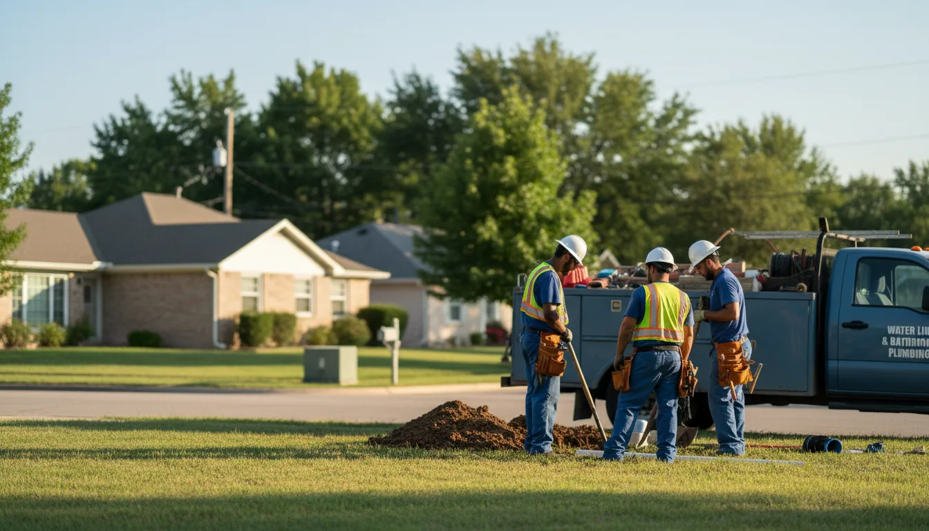 Residential water line and bathroom plumbing service in Birdseye, IN